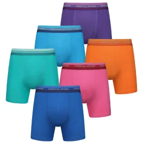 6PK Mens Boxer Premium Bright