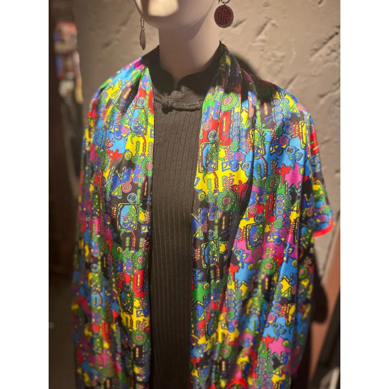 Abstract Mahjong Silk Scarf