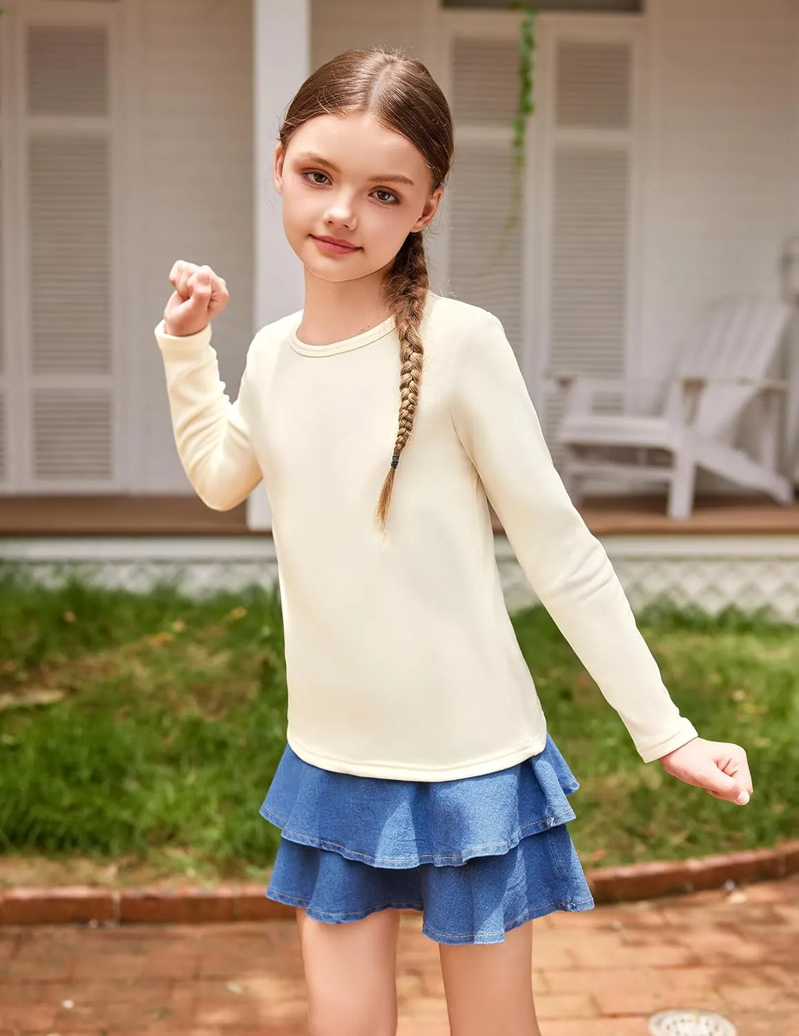 Arshiner Girls Long Sleeve Shirts So Soft Thermal Tunic Tops