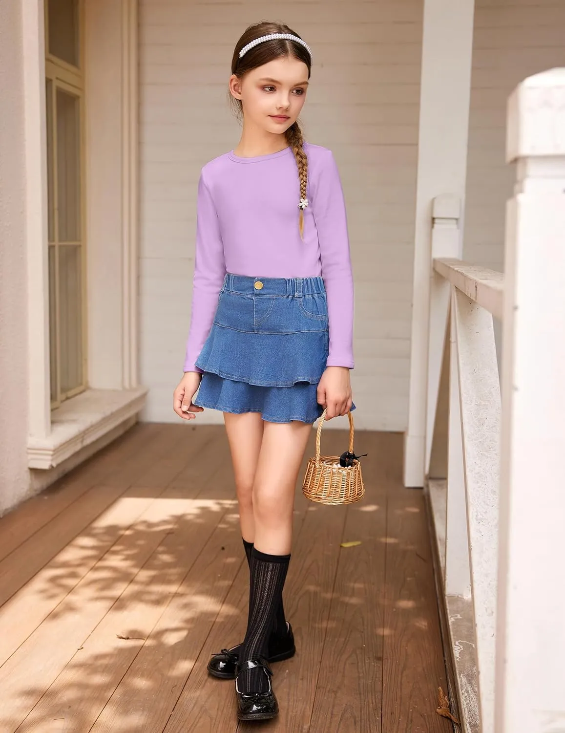 Arshiner Girls Long Sleeve Shirts So Soft Thermal Tunic Tops