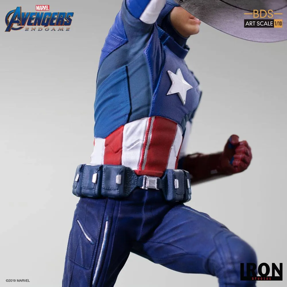 avengers: endgame bds art scale statue 1/10 captain america 21 cm  statues  marvel  statue