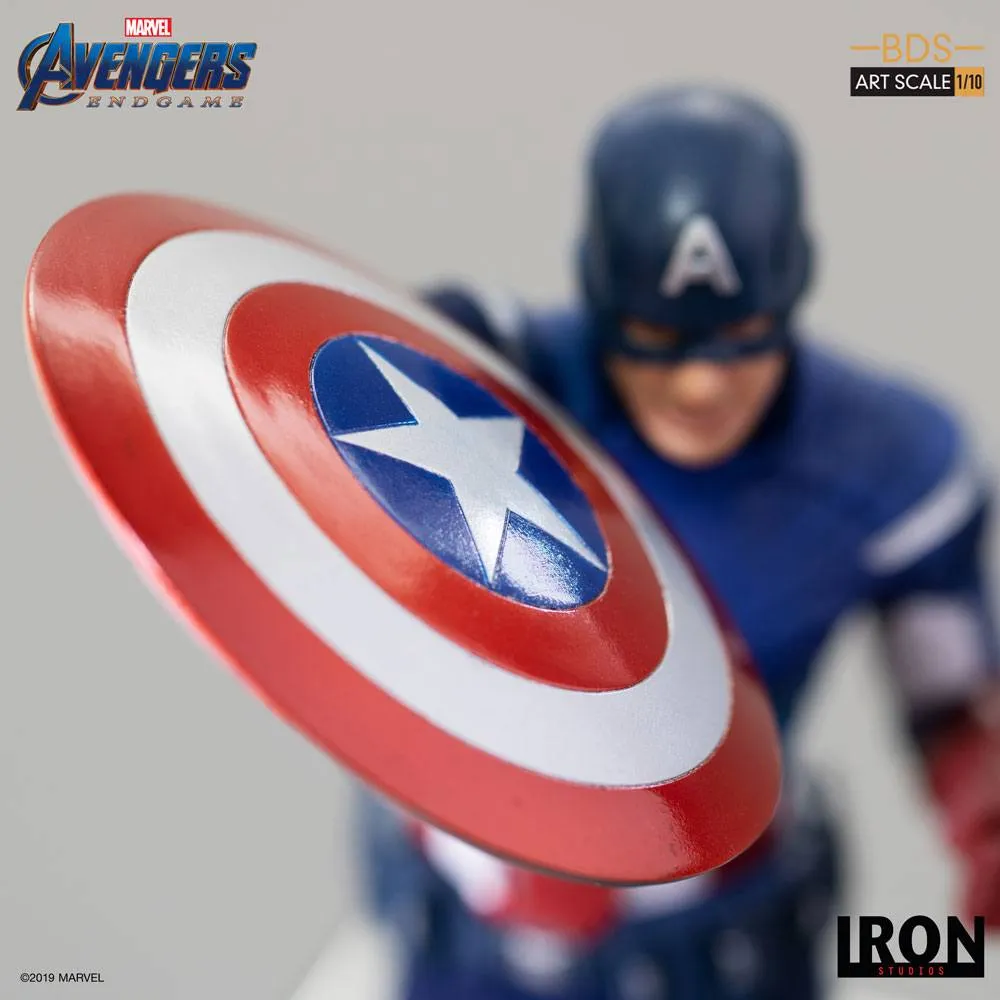 avengers: endgame bds art scale statue 1/10 captain america 21 cm  statues  marvel  statue