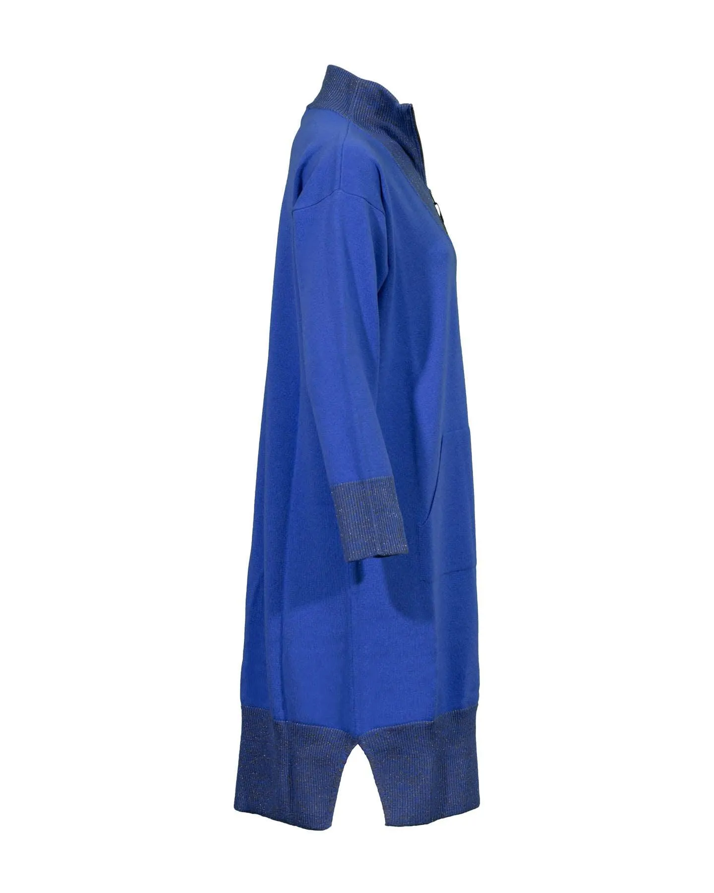 Cashmere Blend Zip Neck Dress