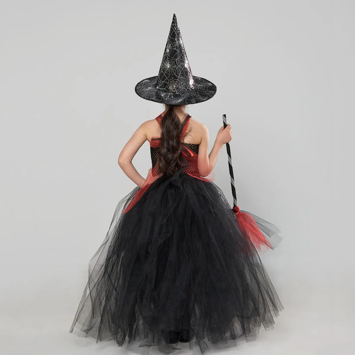 Children's dress Halloween cosplay cartoon movie horror mesh tight girl princess dress hat accessory set