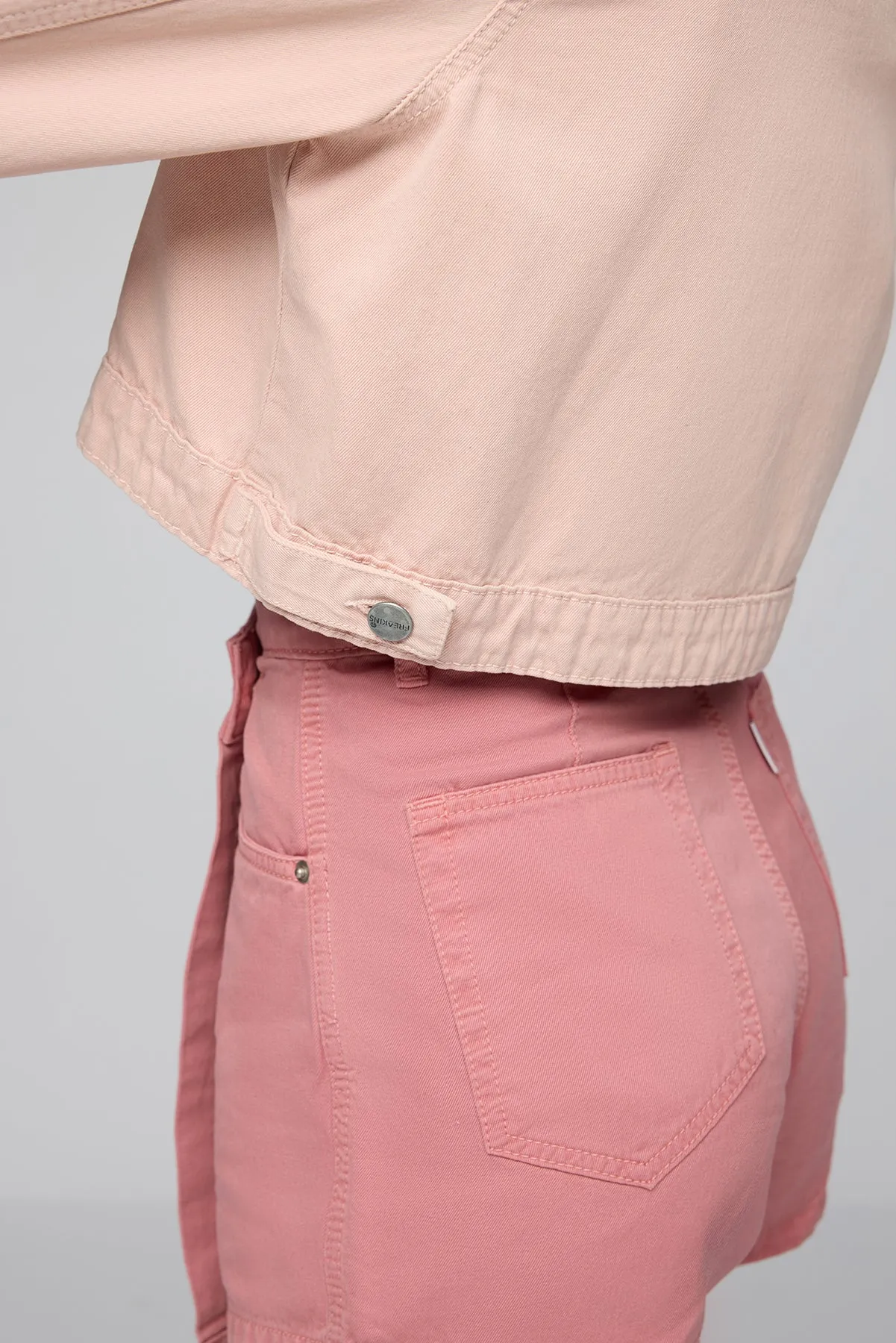Coral Pink Crop Jacket
