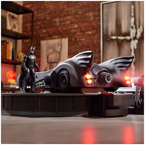 DC Comics, Official 1989 Batmobile RC, Exclusive Batman Figure, Limited Edition Collector's Item, Smoke Effects, Batcave Chargeable Base, Ages 14 