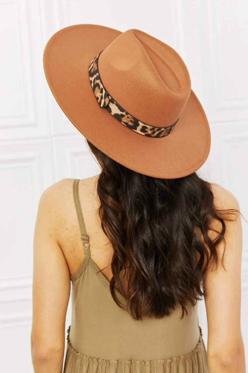 Fame In The Wild Leopard Detail Fedora Hat - Ships from The US