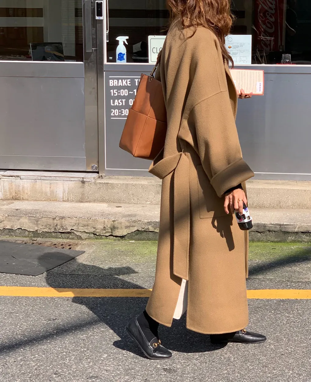 [Korean Style] Kiera Oversized Belted Long Wool Coat