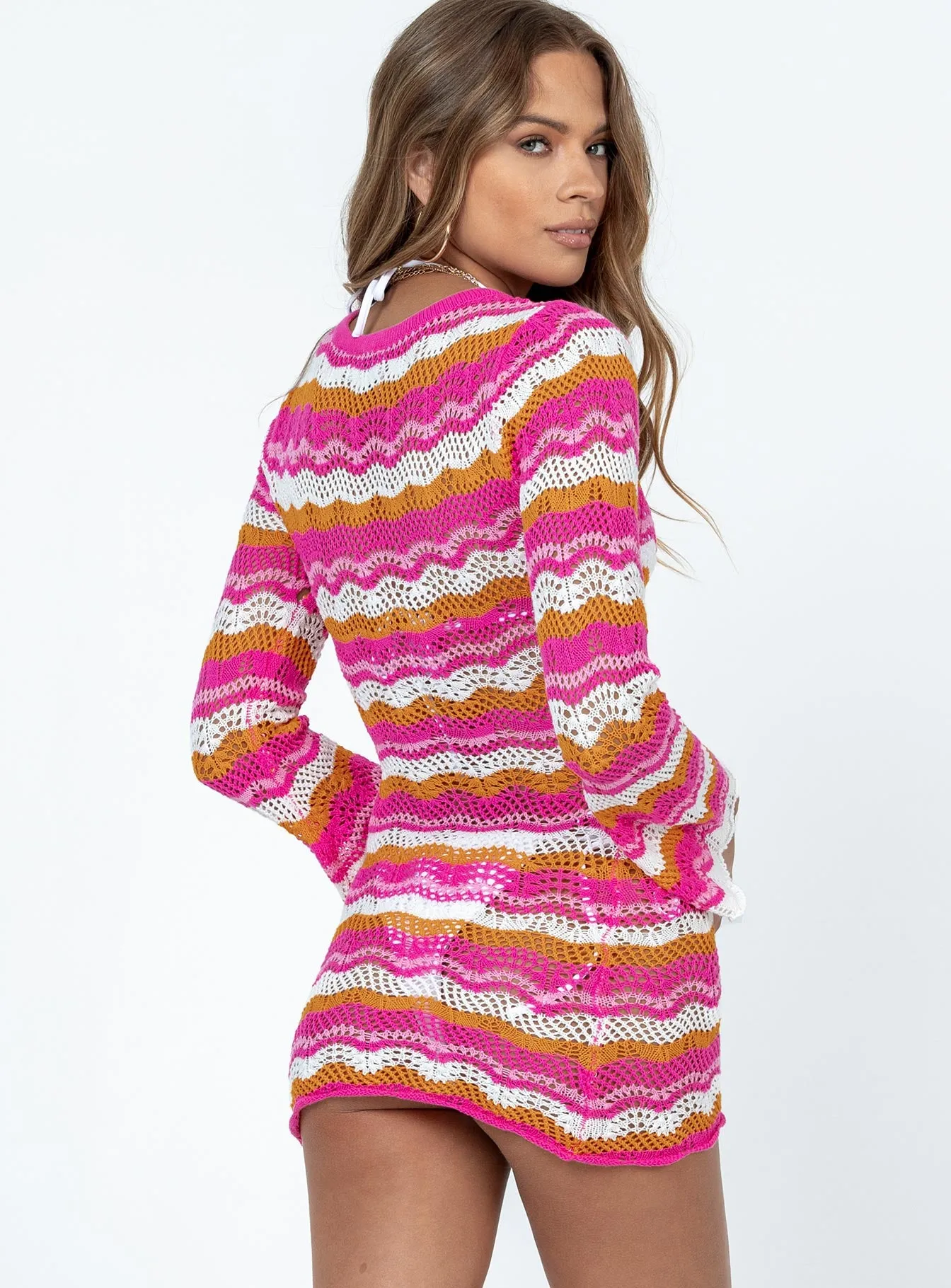 Leah Knit Dress Pink / Orange