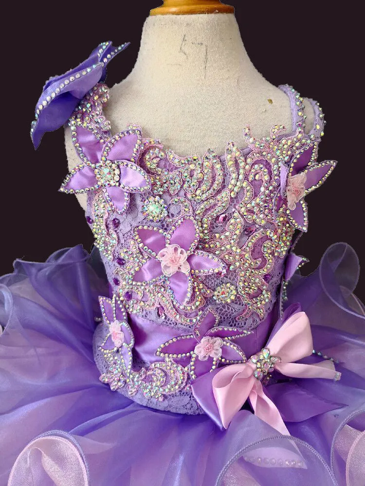 New Two pieces Infant/toddler/baby/children/kids Girl's glitz Pageant evening/prom Dress/clothing