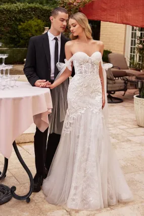 OFF THE SHOULDER MERMAID BRIDAL GOWN CDCB125W