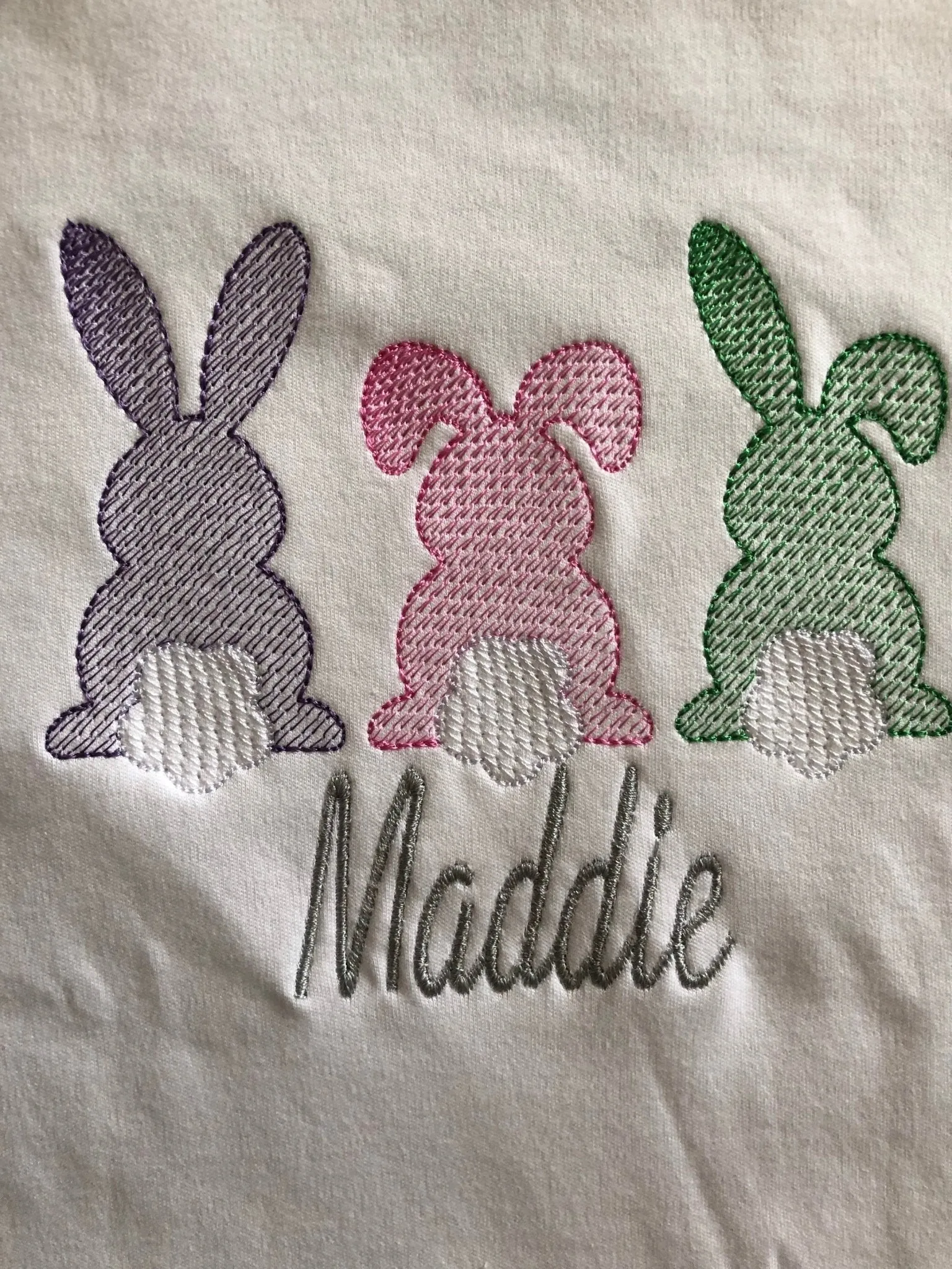 Personalized Name Girls Spring Easter Bunny T-shirt