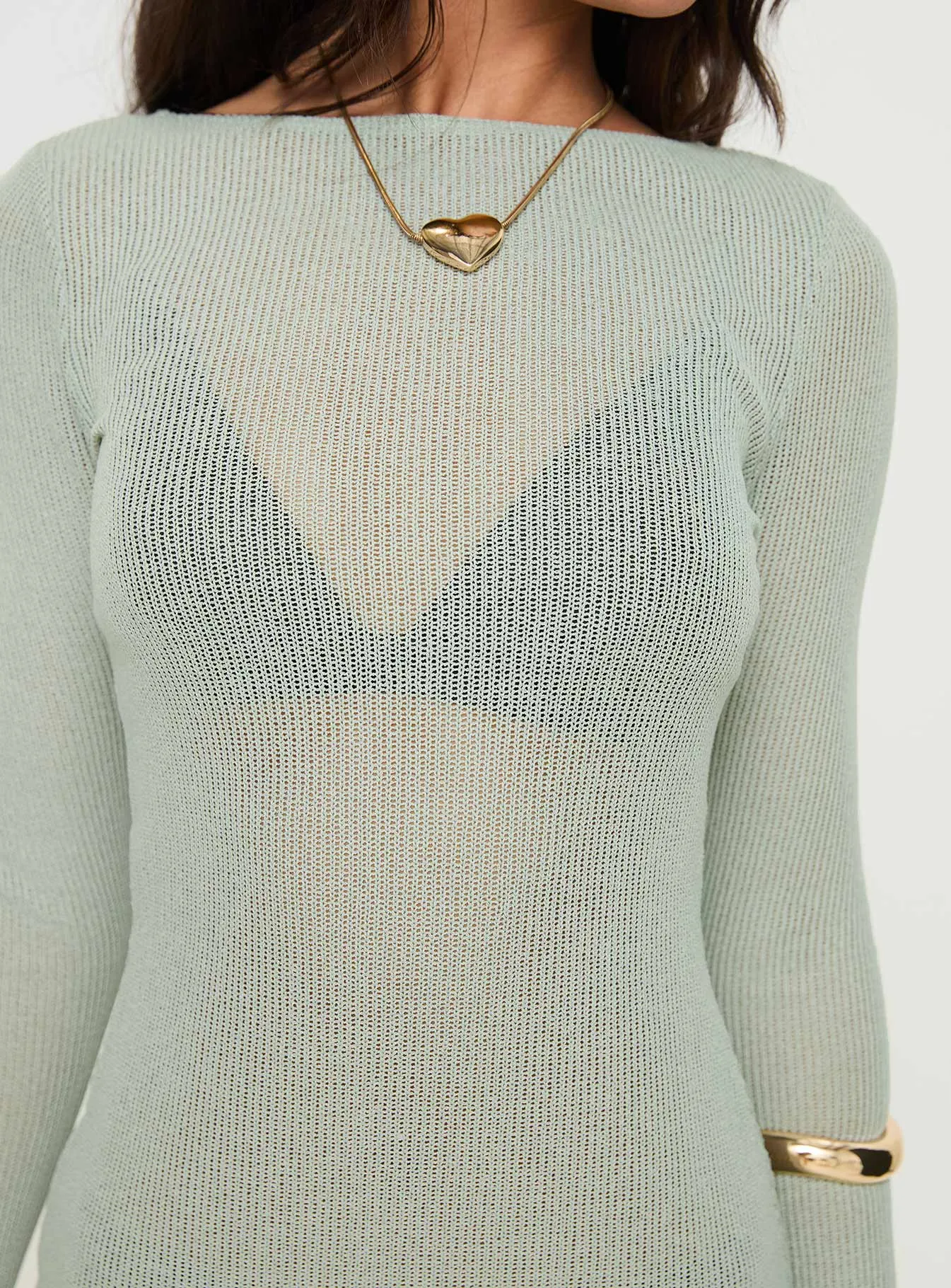 Pratt Long Sleeve Mini Dress Grey