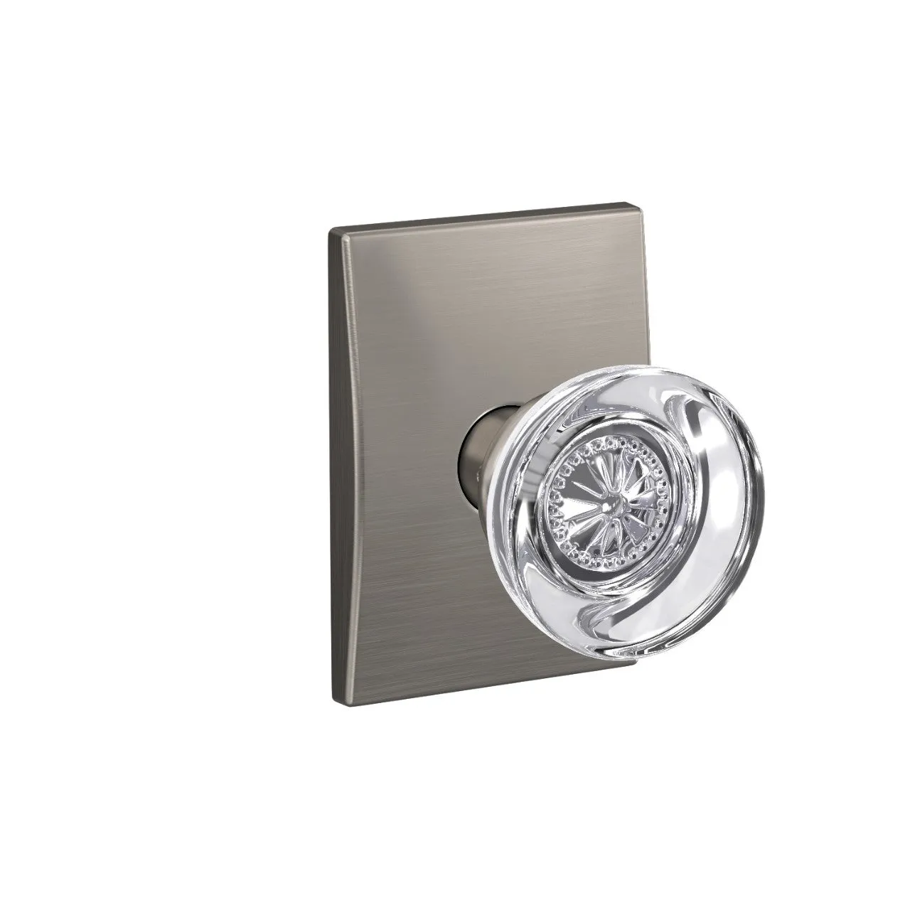 Schlage Custom Hobson Glass Knob Combined Interior Hall-Closet and Bed-Bath Lock Century Trim