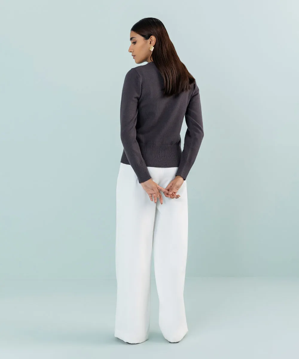 Slim-Fit Knit Sweater