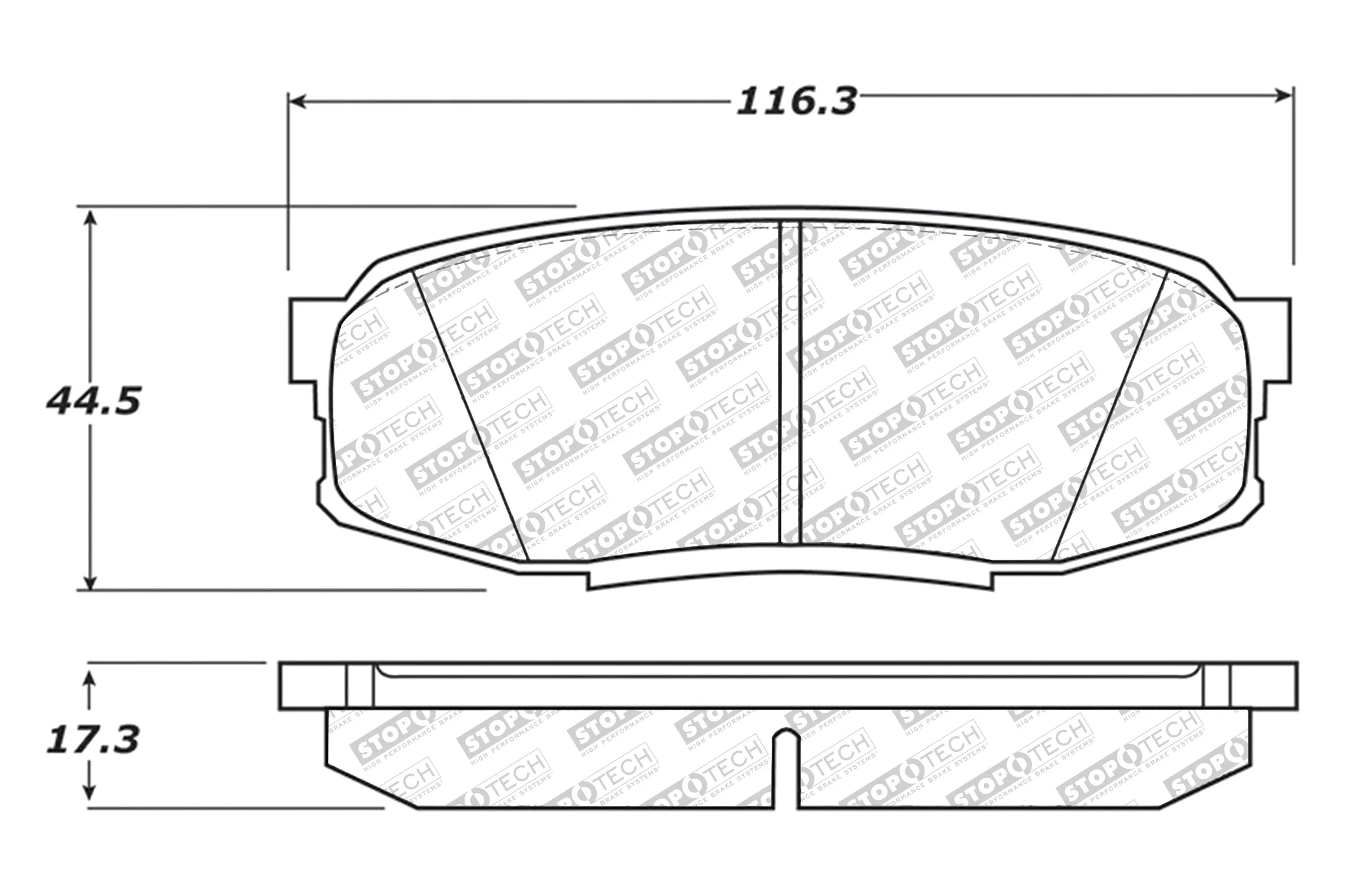 StopTech Street Select Brake Pads Toyota Tundra (07-20) [w/ Hardware] Front or Rear