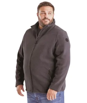 Stoy Earle Mens Plus Size Zip Fleece Jacket Grey Sizes 3XL-6XL