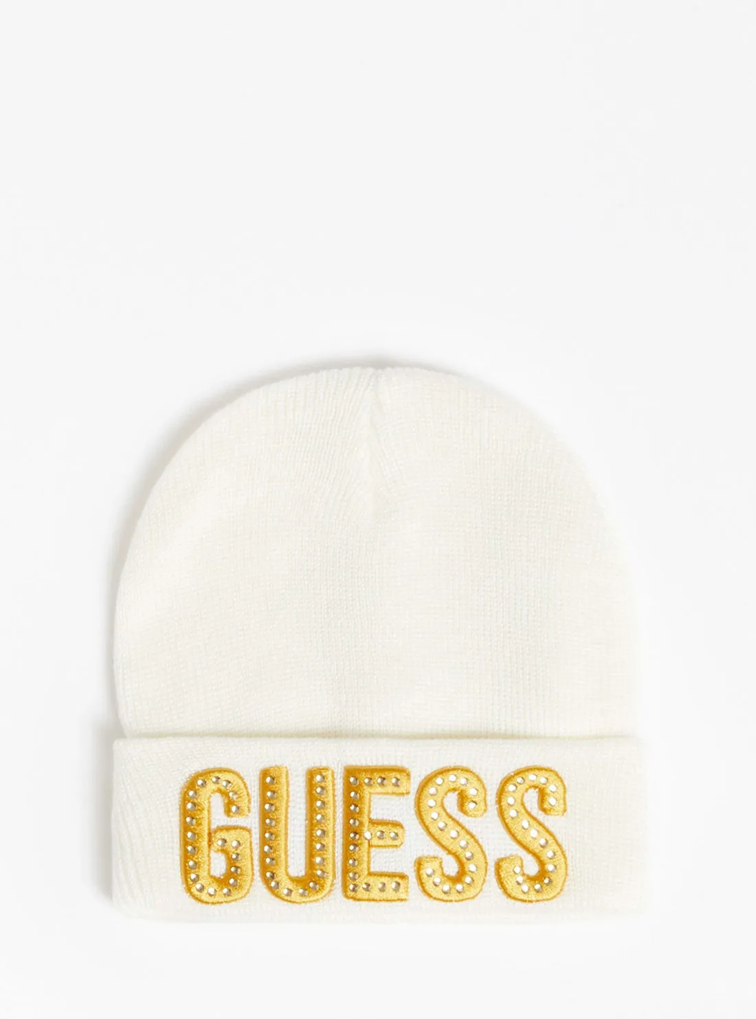 White Crystal Logo Beanie