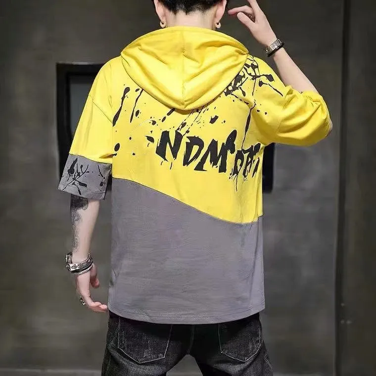 WLS Double Color Stitching Hooded Tee