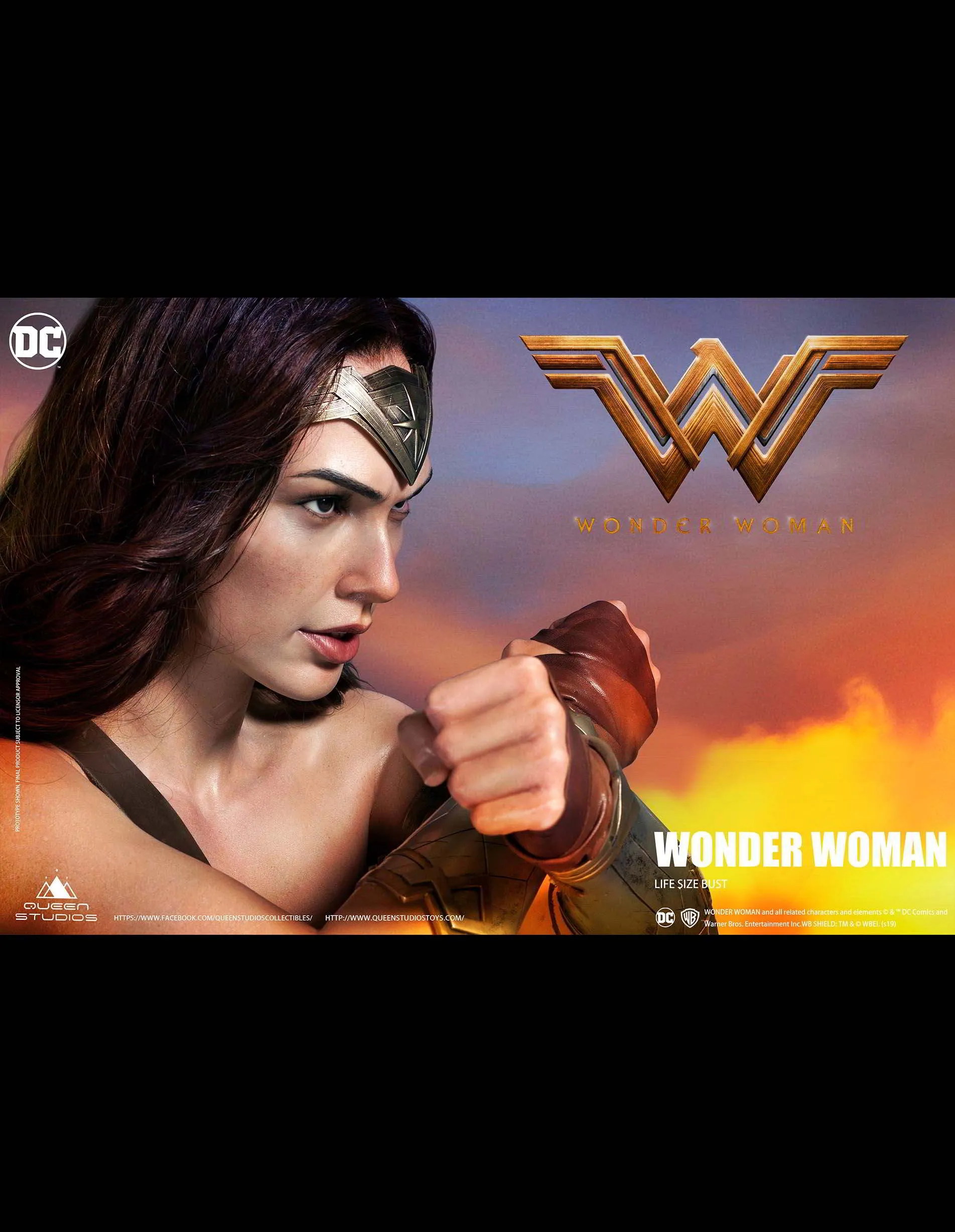 Wonder Woman 1:1 Lifesize Bust by Queen Studios
