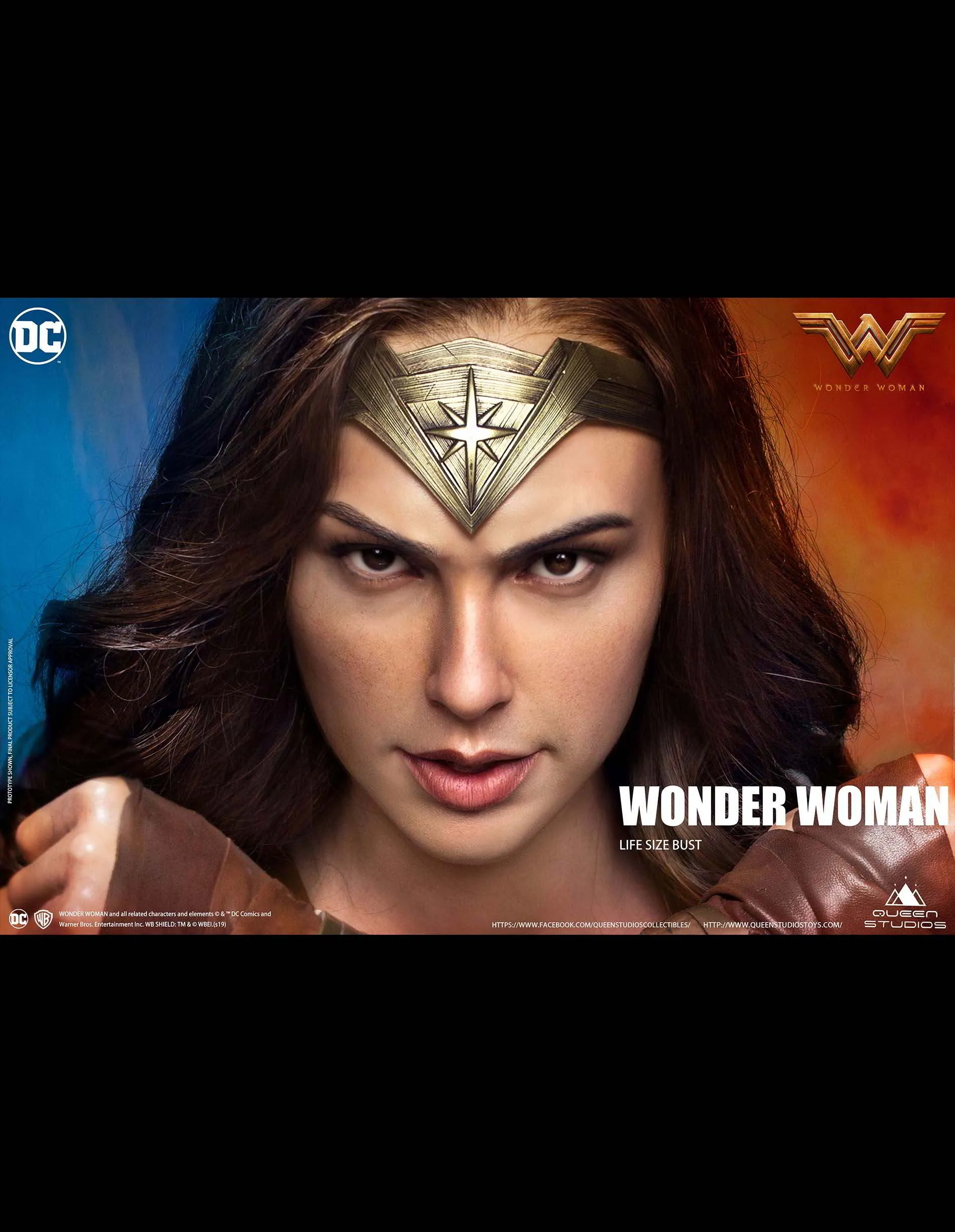 Wonder Woman 1:1 Lifesize Bust by Queen Studios