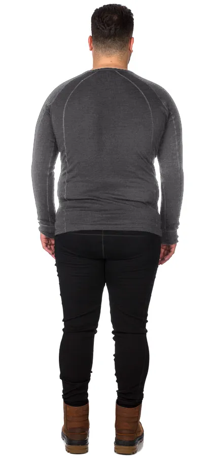 XTM Siberia Merino Wool Unisex Plus Size Thermal Top Grey XL-3XL